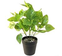 Artificial Green Bonsai Plant with 7 Prong 14 Leaf Design for Living Room Bedroom Study Area Indoor Decoration (Green)