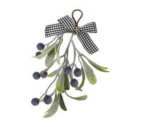 Artificial Green Mistletoe | Handmade Mistletoe Bunch for Holiday - Seasonal Holiday Decoration for Fireplace Wreaths Doorways Porches Gardens Yards