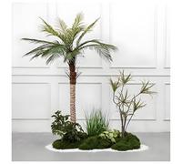 Artificial Green Plant Combination Set, Large Artificial Tropical Phoenix Palm Tree, Realistic Rainforest Landscape, Fake Palm Coconut Tree For Indoor Home, Office, Store Window Display(Size:E)