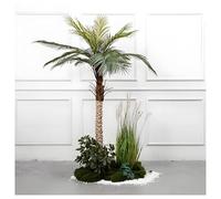 Artificial Green Plant Combination Set, Large Artificial Tropical Phoenix Palm Tree, Realistic Rainforest Landscape, Fake Palm Coconut Tree For Indoor Home, Office, Store Window Display(Size:D)