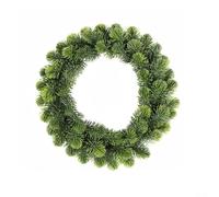 Artificial Green Round Wreath for Front Door and Outdoor Decor, Featuring Odorless PVC Construction and Designed to Last Through Multiple Holiday Seasons (30CM)