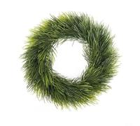 Artificial Green Round Wreath for Front Door and Outdoor Decor, Featuring Odorless PVC Construction and Designed to Last Through Multiple Holiday Seasons (35CM)