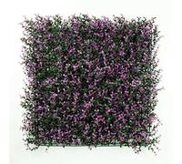 Artificial Green Topiary Boxwood Screen Wall Hedge For Outdoors/Indoors Designs 50 x 50cm Patio 20"x20" Fence Hedge Panel, Decorative Privacy Screen Greenery Faux Plant Tree Wall (Purple)