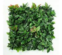 Artificial Green Topiary Boxwood Willow Screen Wall Hedge For Outdoors/Indoors Designs 50 x 50cm Patio 20"x20" Fence Hedge Panel, Decorative Privacy Screen Greenery Faux Plant Tree Wall (Green leaf)
