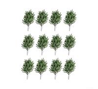 Artificial Greenery Stems 41cm with Fairy Lights | 72 warm LEDs, 41cm height, for battery operated, timer function 6h on/18h off, realistic silk leaves