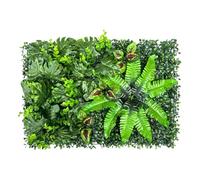 Artificial Greenery Wall Panel, Cut to Fit Design, Hedge Panel with Realistic Leaves, Wall Decor with Durable Construction, Faux Foliage, Greenery Panell for Wedding Garden Indoor Outdoor Mall Cafe
