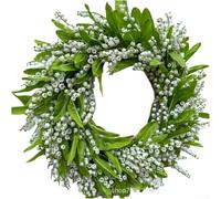 Artificial Greenery Wreath Featuring Lily of the Valley and Berry Elements for Balanced Natural Aesthetic (4518 Inches)