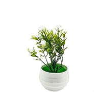 Artificial Gypsophila Potted Plant For Desk Table Shelf Or Mantel Decoration In Residential Settings(White)
