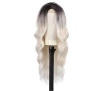 Artificial Hair Long Ombre Brown Wavy Wig Daily Party Use for Party Cosplay 26”/65cm Blonde Wigs Fluffy Pastel Fashion Women Girls Comfortable