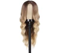 Artificial Hair Long Ombre Brown Wavy Wig Daily Party Use for Party Cosplay 26”/65cm Blonde Wigs Fluffy Pastel Fashion Women Girls Comfortable