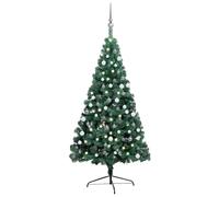 Artificial Half Christmas Tree with LEDs&Ball Multi Colours Multi Sizes vidaXL