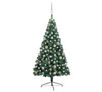Artificial Half Christmas Tree with LEDs&Ball Multi Colours Multi Sizes vidaXL