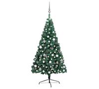 Artificial Half Christmas Tree with LEDs&Ball Multi Colours Multi Sizes vidaXL