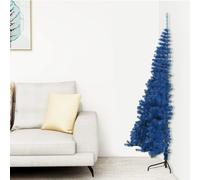 Artificial Half Christmas Tree with Stand Blue 240 cm PVC