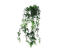 Artificial Hanging Eucalyptus Leaf Vine, 1-Piece Potted Plant Decor, Lifelike Green Foliage, Indoor/Outdoor Use, Low-Maintenance Home & Garden Décor(dark green)