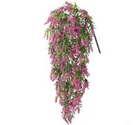 Artificial Hanging Flower Vine with 5 Branches 70cm Long, Silk Orchid Ivy for Leaf for Indoor Outdoor Wall Home Garden Wedding Party Décor, Fake Plants for All Occasions(Rose)