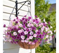 Artificial Hanging Flowers with Basket for Outdoor Summer Garden Decoration
