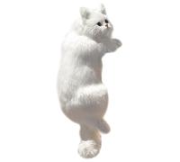 Artificial Hanging Kitten Toy - Realistic Furry Feline Decor, Plush Window Sill Ornament, Adorable Animal Figure Display | For Television Stand And Desktop, Cute Home Accent Gift, Lifelike Cat Model C