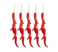 Artificial Hanging Pepper String 5-Pack 55cm Red(A) | Lifelike red chili design, 55cm length, 5-pack set, plastic material, farmhouse rustic style