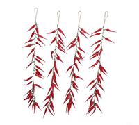 Artificial Hanging Pepper String 5-Pack 55cm Red(C) | Lifelike red chili design, 55cm length, 5-pack set, plastic material, farmhouse rustic style