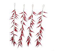 Artificial Hanging Pepper String 5-Pack 55cm Red Chili(C) | Green and red options, polyron build, indoor outdoor use, easy hang loop, kitchen accent