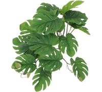 Artificial Hanging Plant for Reptile Terrarium Decor, Green Leaf