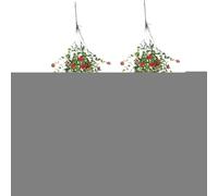 Artificial Hanging Plant - PC 76.2x25x15cm | Green Trailing Plants with 2 Pieces Faux Eucalyptus, UV Resistant Realistic Decoration, Greenery Faux Fake Ivy Decor | Indoor Kitchen Bedroom
