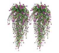 Artificial Hanging Plant - PC 76.2x25x15cm | Green Trailing Plants with 2 Pieces Faux Eucalyptus, UV Resistant Realistic Decoration, Greenery Faux Fake Ivy Decor | Indoor Kitchen Bedroom