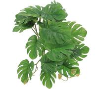 Artificial Hanging Reptile Plants for Terrarium, Green Plastic Leaf Decor