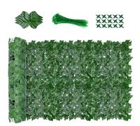 Artificial Hedge Panel UV Resistant Garden Fence Wall Décor Outdoor Ivy Leaf 1 x 8m Greenery for Landscape Design Privacy Screen for Yard