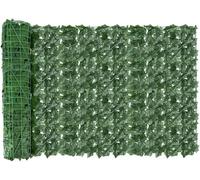 Artificial Hedge Roll 3m x 0.5m Fake Ivy Privacy Screen, UV Resistant Garden Fence Screening Panel, Maintenance Free Green Leaf Wall Covering for Outdoor Use