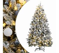 Artificial Hinged Christmas Tree Pre Lit Artificial Tree Xmas Decor vidaXL