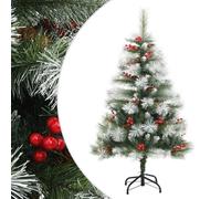 Artificial Hinged Christmas Tree Pre Lit Artificial Tree Xmas Decor vidaXL