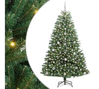 Artificial Hinged Christmas Tree Pre Lit Artificial Tree Xmas Decor vidaXL