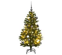 Artificial Hinged Christmas Tree Pre Lit Artificial Tree Xmas Decor vidaXL