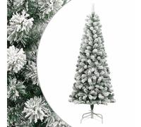 Vidaxl Artificial Hinged Christmas Tree With Flocked Snow 240 Cm