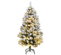Artificial Hinged Christmas Tree Pre Lit Artificial Tree Xmas Decor vidaXL