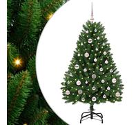 vidaXL Artificial Christmas Tree with Pink Balls Green 120 cm PVC and Metal, Green