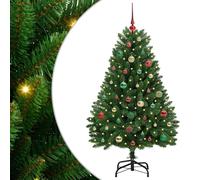 vidaXL Artificial Christmas Tree Green 120 cm PVC and Metal, Green