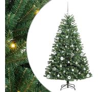 Artificial Hinged Christmas Tree Pre Lit Artificial Tree Xmas Decor vidaXL