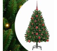 Artificial Hinged Christmas Tree Pre Lit Artificial Tree Xmas Decor vidaXL