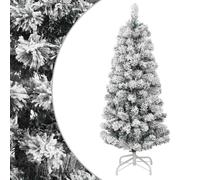 Vidaxl Artificial Hinged Christmas Tree Green And White 120 Cm
