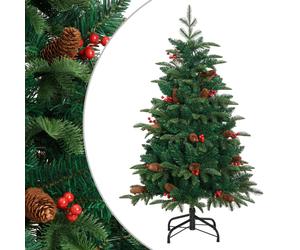 Artificial Hinged Christmas Tree Pre Lit Artificial Tree Xmas Decor vidaXL