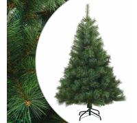 Artificial Hinged Christmas Tree PVC, steel Decor Branches Home Indoor vidaXL