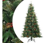 Vidaxl Artificial Hinged Christmas Tree Green 240 Cm Pvc, Pe And Steel