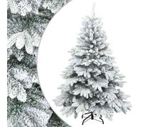 Artificial Hinged Christmas Tree with Stand PVC, PE and steel Decor vidaXL