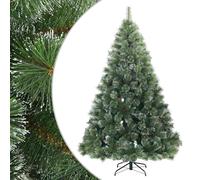 Artificial Hinged Christmas Tree with Stand PVC, steel Decor Branches vidaXL