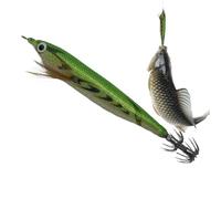 Artificial Hooks - 12 cm Glow in the Dark Hooks, Squid Bait with Sound Beads | for Cuttlefish Perch Trout Catfish Trolling Lake Stream Water Pond