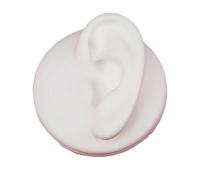 Artificial Human Ear Model - Silicone with Stand for Acupuncture,Studs Earring Earphone Bluetooth Headset Display Props(White,Left)