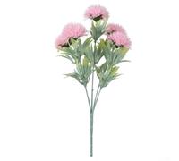 Artificial Hydrangea Bouquet 6pcs Silk Flower Heads for Wedding Centerpiece DIY Home Decor - Soft Realistic Fake Flowers with Long Stems 33cm White Pink Blue(pink)